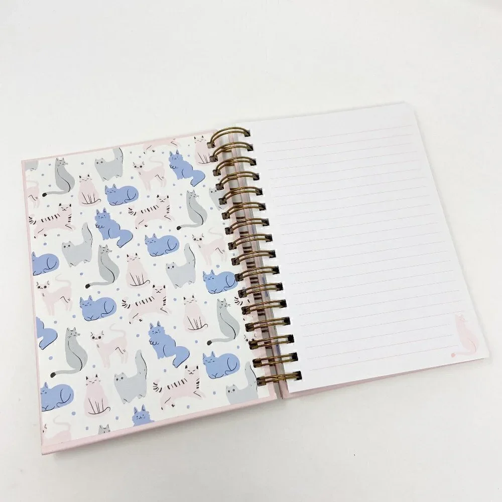 LADY JAYNE | Life is better with a Cat Spiral Bound Journal Pink